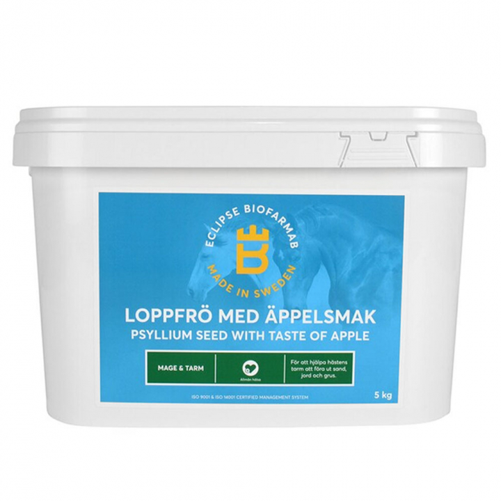Vlooienzaad Appelsmaak 5kg in de groep Voedingssupplement / Voedingssupplement paard / Maag & Spijsvertering bij Equinest (0997)