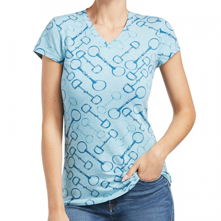 T-Shirt Snaffle Lichtblauw in de groep Rijkleding / Rijtops & T-shirts / T-shirts bij Equinest (10039443Bl_r)