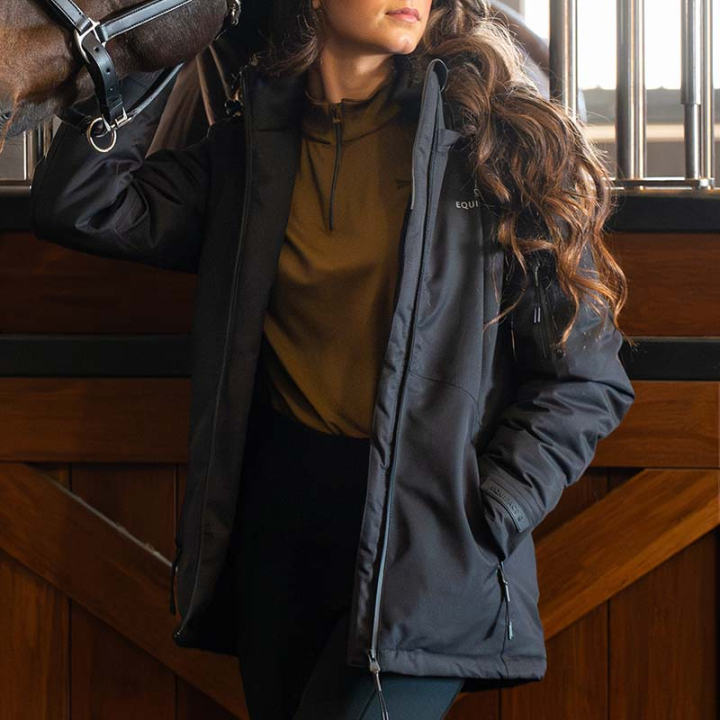Rijjas Sally Zwart in de groep Rijkleding / Jassen / Rijjassen bij Equinest (104251001BA)