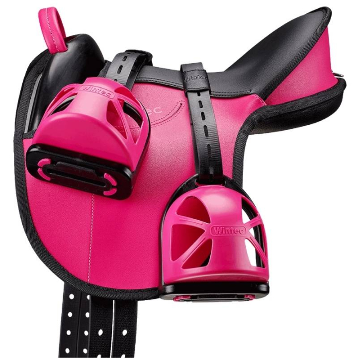 Ponyzadel Kids Riding Pad Set Roze in de groep Paardenuitrusting / Zadels & Barebackpads bij Equinest (1092231PI-PO)