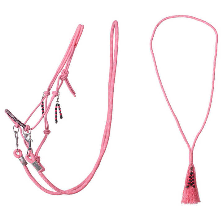 Touwhalster met teugels Combi Liberty Lichtroze in de groep Paardenuitrusting / Halsters / Touwhalters bij Equinest (1096FP1LPI_r)