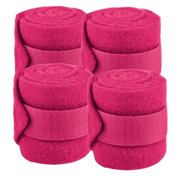 Bandages Shetty Fleece 4-pack Roze in de groep Paardenuitrusting / Beenbeschermers & Bandages / Bandages bij Equinest (128638PI)