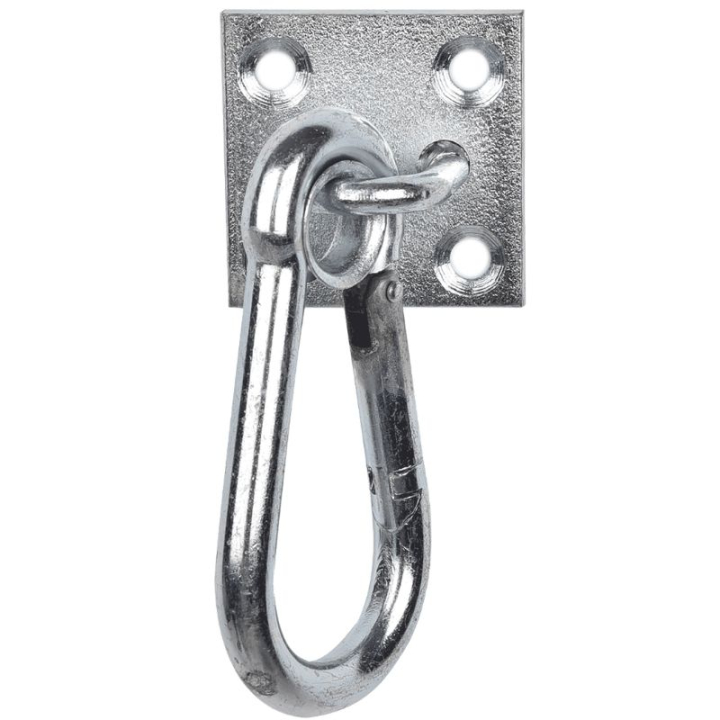Karabijnhaak Plate Zilver in de groep Stal & Weide / Staluitrusting / Haken & Hangers bij Equinest (153200SI)