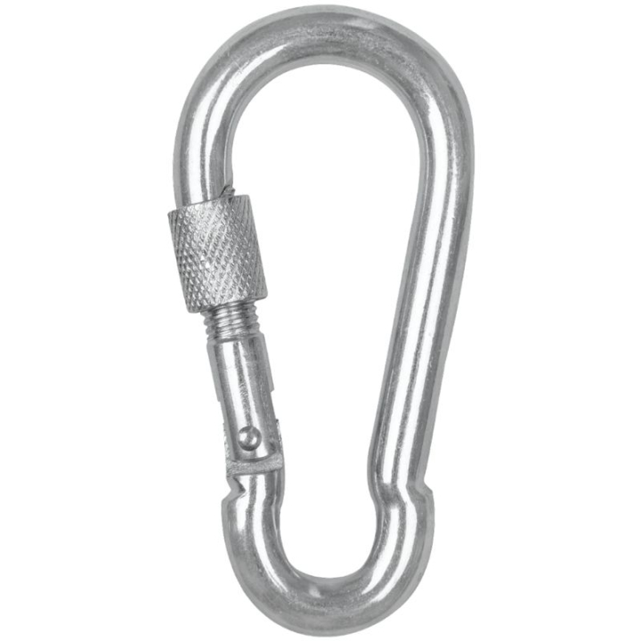 Veiligheidskarabijnhaak Screw Cap Zilver in de groep Stal & Weide / Staluitrusting / Haken & Hangers bij Equinest (170401SI)