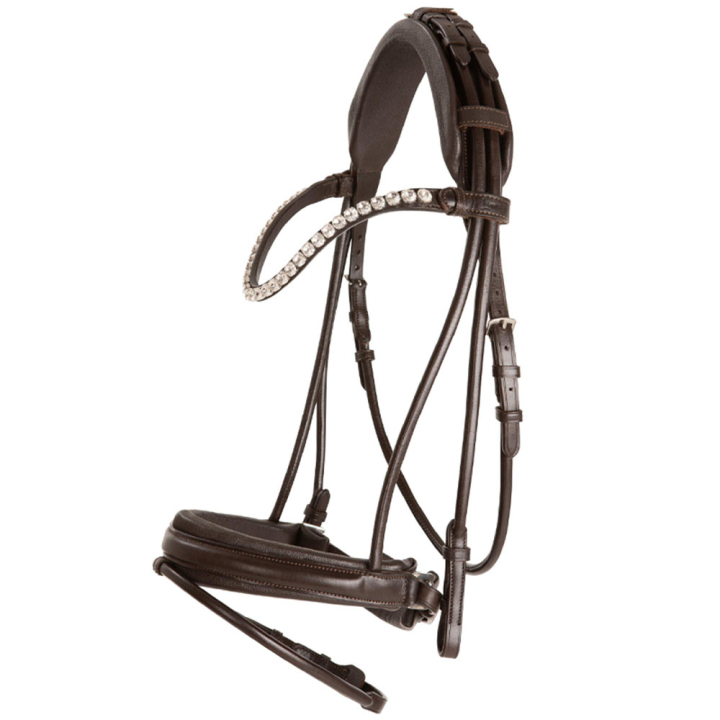 Dressuurtrens Caselle Supreme Chocolate in de groep Paardenuitrusting / Hoofdstellen & Frontriemen / Kandare & Dressuurhoofdstel bij Equinest (208573CH_r)