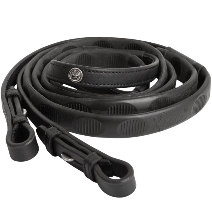 Rubberen teugels Magna Grip Islandic Zwart in de groep Paardenuitrusting / Teugels / Rubberen Teugels bij Equinest (211610BA)