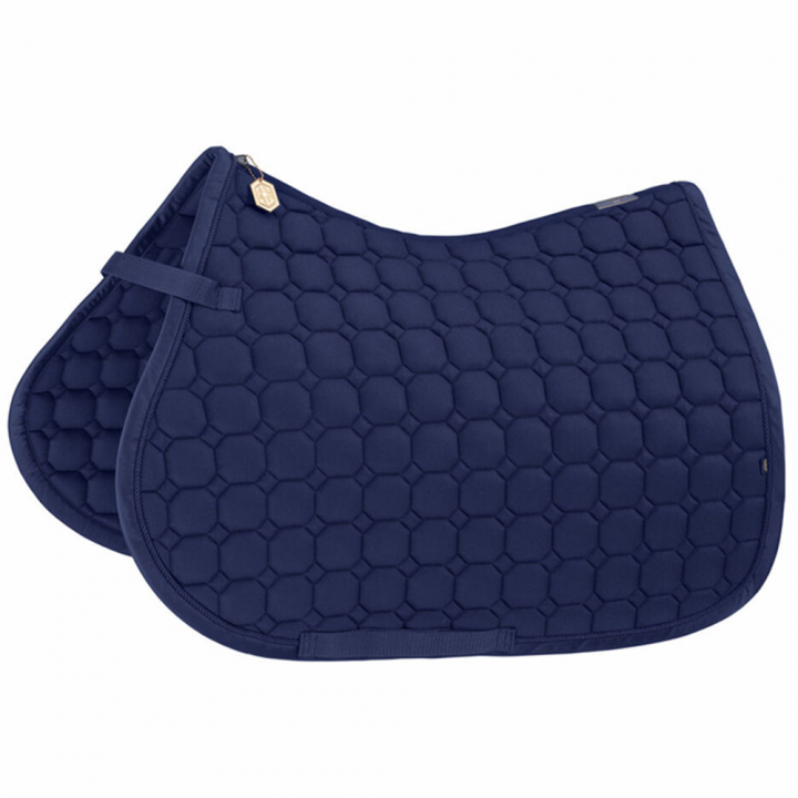 Zadeldekje Cotton Shetty Heritage Blauw in de groep Paardenuitrusting / Zadeldekjes / Springzadeldekjes & Veelzijdigheidszadeldekjes bij Equinest (211757412360BL_r)