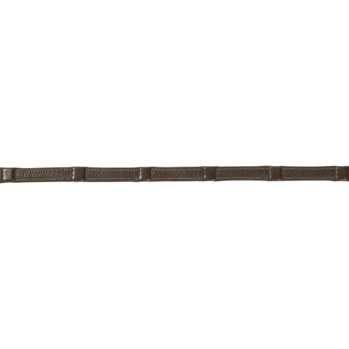 Leren teugels met stops Chocolate/Zilver in de groep Paardenuitrusting / Teugels / Leren Teugels bij Equinest (217572CHSI_r)
