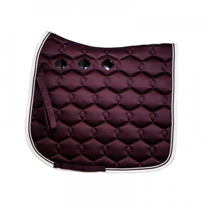 Dressuurzadeldek Glossy Wave Wijnrood in de groep Paardenuitrusting / Zadeldekjes / Dressuurzadeldekjes bij Equinest (218500_V_r)
