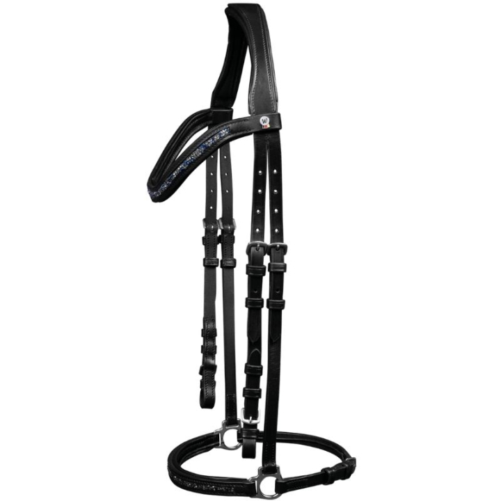 IJslands hoofdstel Ice Zwart/Zilver in de groep Paardenuitrusting / Hoofdstellen & Frontriemen bij Equinest (2279301BASI)