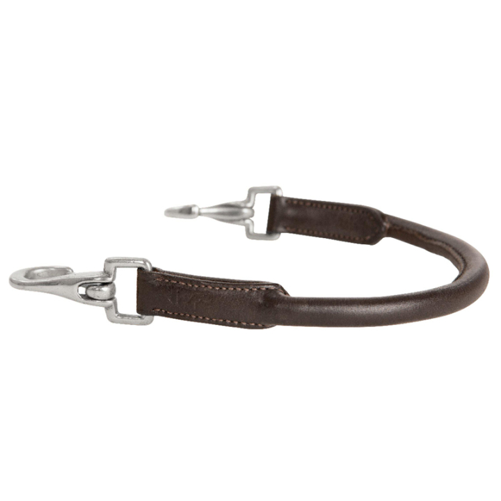 Rondgestikte Zadelgreep Chocolate/Zilver in de groep Paardenuitrusting / Accessoires / Handvat voor zadel bij Equinest (232570CHSI)