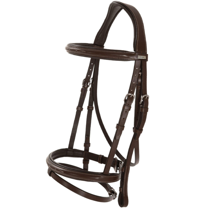 Bidsel Fancy Slim Selected Chocolate/Zilver in de groep Paardenuitrusting / Hoofdstellen & Frontriemen / Hoofdstel bij Equinest (281162CHSI_r)