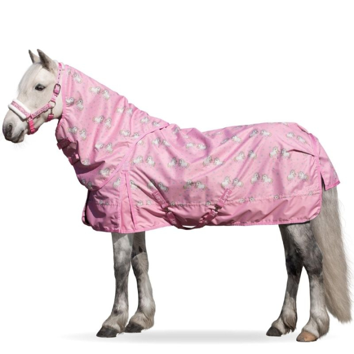 Regendeke Minature Basic Plus Unicorn Edition 600D 50g Roze in de groep Paardendekens / Buitendekens / Regendekens bij Equinest (306665PI_r)