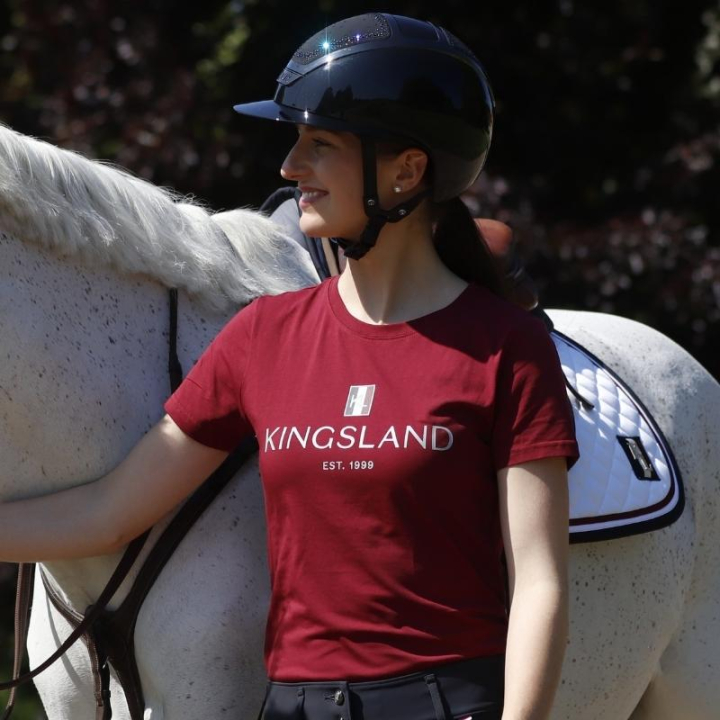 T-shirt Classic Logo Bordeaux in de groep Rijkleding / Rijtops & T-shirts / T-shirts bij Equinest (3117260301011WN_r)