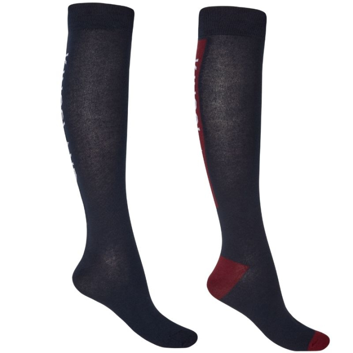 Rijsokken Classic Unisex Logo 2-pack Marineblauw in de groep Rijkleding / Paardrijsokken bij Equinest (3118260201006NA_r)