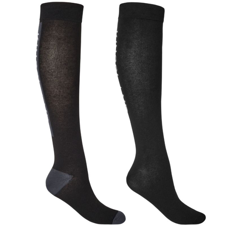 Rijsokken Classic Unisex Logo 2-pack Zwart in de groep Rijkleding / Paardrijsokken bij Equinest (3118260901006BA_r)