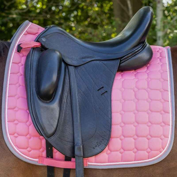 Dressuurzadeldekje Florence Roze/Grijs in de groep Paardenuitrusting / Zadeldekjes / Dressuurzadeldekjes bij Equinest (3148DPI)