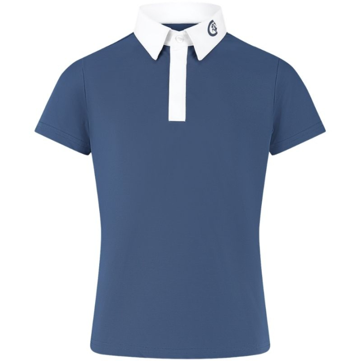 Wedstrijdshirt Kind/Junior Boy Osaka Short Sleeve Blauw in de groep Rijkleding / Rijtops & T-shirts / Wedstrijdtops bij Equinest (3201103110BL_r)