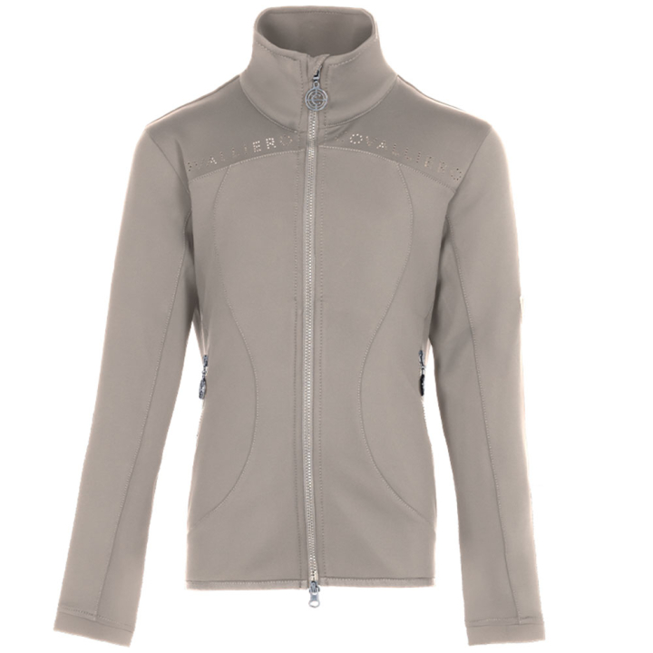 Funktionsshirt Kind/Jongere 2-Ways Zip Beige in de groep Rijkleding / Truien bij Equinest (3229412BE_r)