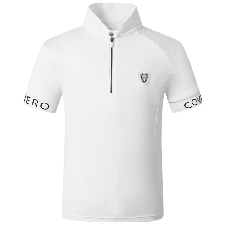 Wedstrijdtop Kinderen/Jongeren Shortsleeve Wit in de groep Rijkleding / Rijtops & T-shirts / Wedstrijdtops bij Equinest (3229468WH_r)