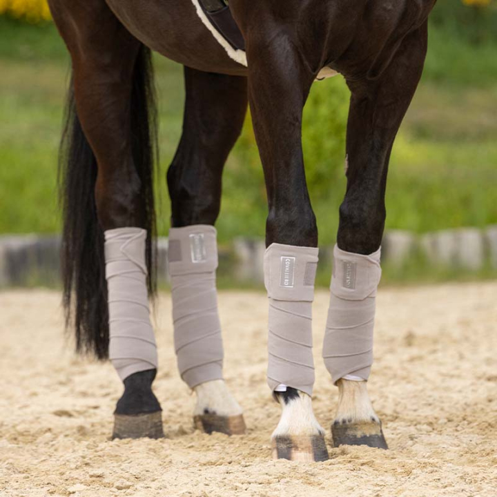 Bandages Fleece 4-pack Beige in de groep Paardenuitrusting / Beenbeschermers & Bandages / Bandages bij Equinest (3229656BE)