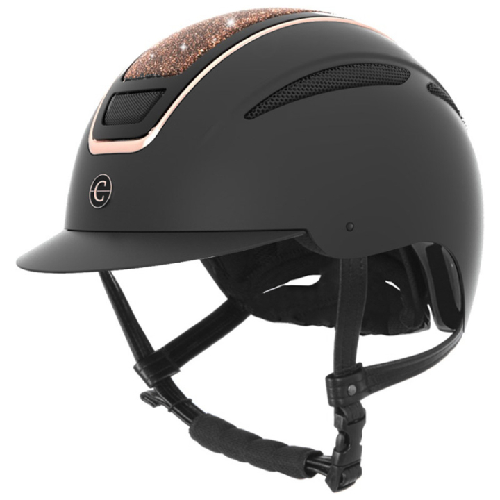 Paardrijcap Elite Rose Gold Zwart in de groep Rijuitrusting / Paardrijcaps / Standaardscherm bij Equinest (3230546BA_r)