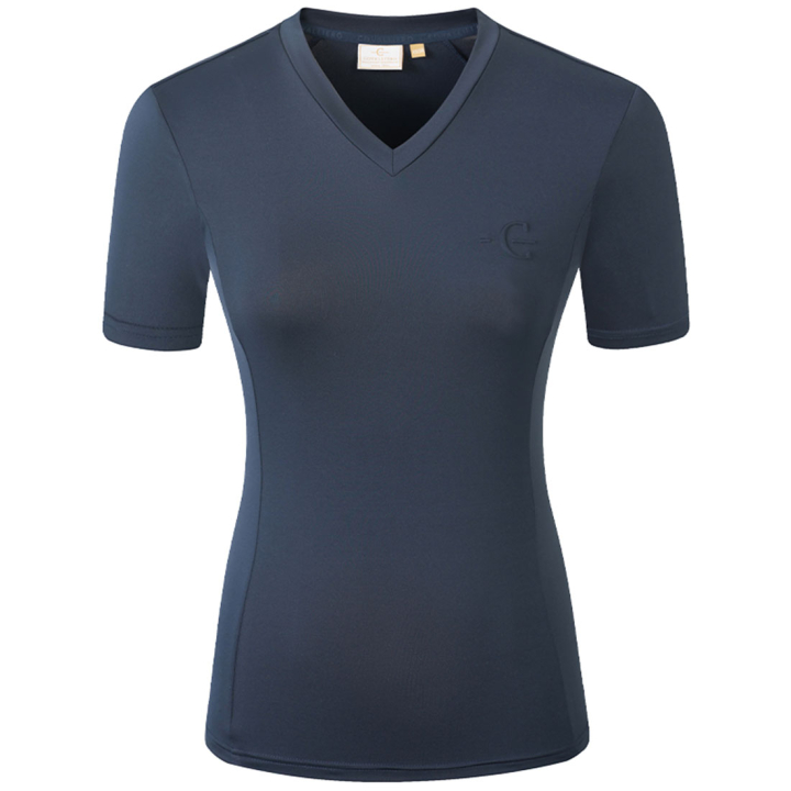 T-shirt V-Neck Marineblauw in de groep Rijkleding / Rijtops & T-shirts / T-shirts bij Equinest (3231552NA_r)