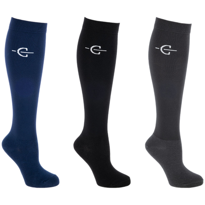 Rijsokken Competition 3-pack Zwart/Marineblauw/Grijs in de groep Rijkleding / Paardrijsokken bij Equinest (3232475BANAGR_r)