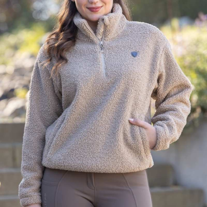 Teddyfleece 1/4 Zip Beige in de groep Rijkleding / Truien bij Equinest (3232776BE_r)