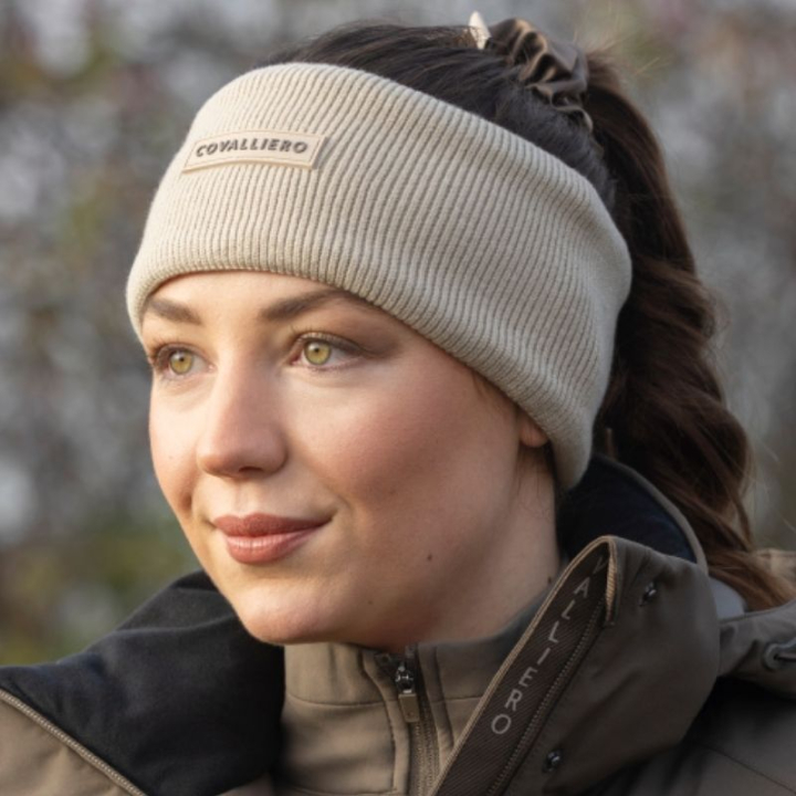 Hoofdband Knitted Fleece Beige in de groep Rijkleding / Accessoires bij Equinest (3233048BE-Onesize)