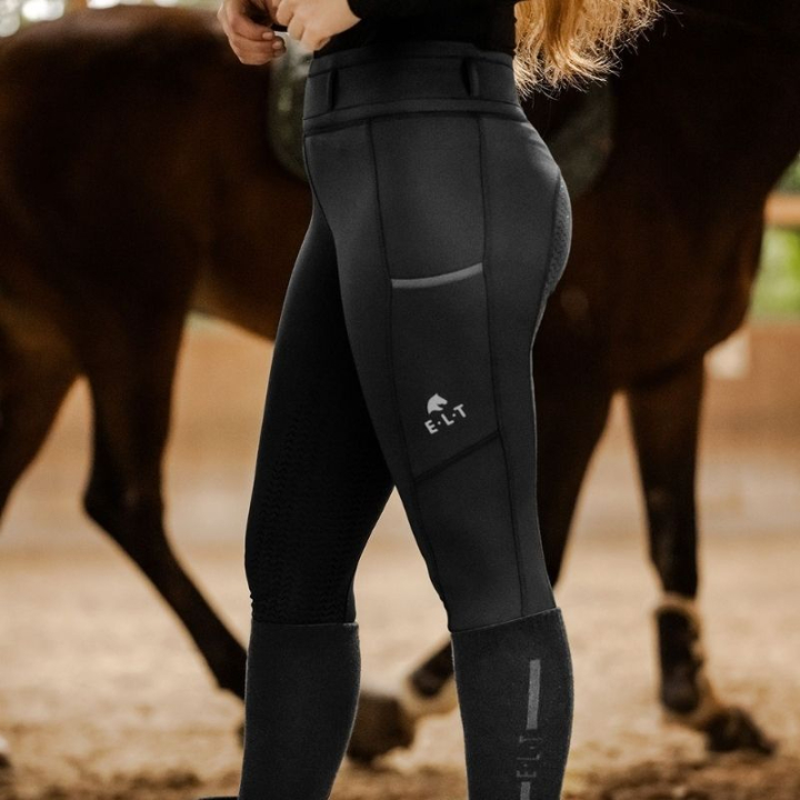 Winterrijlegging Ella Full Grip Zwart in de groep Rijkleding / Rijbroeken & Rijleggings / Rijtights & Rijleggings bij Equinest (3242401DBA_r)