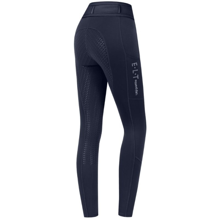 Rijlegging Kind/Junior Ella Glam Full Grip Marineblauw in de groep Rijkleding / Rijbroeken & Rijleggings / Rijtights & Rijleggings bij Equinest (32474551NA_r)