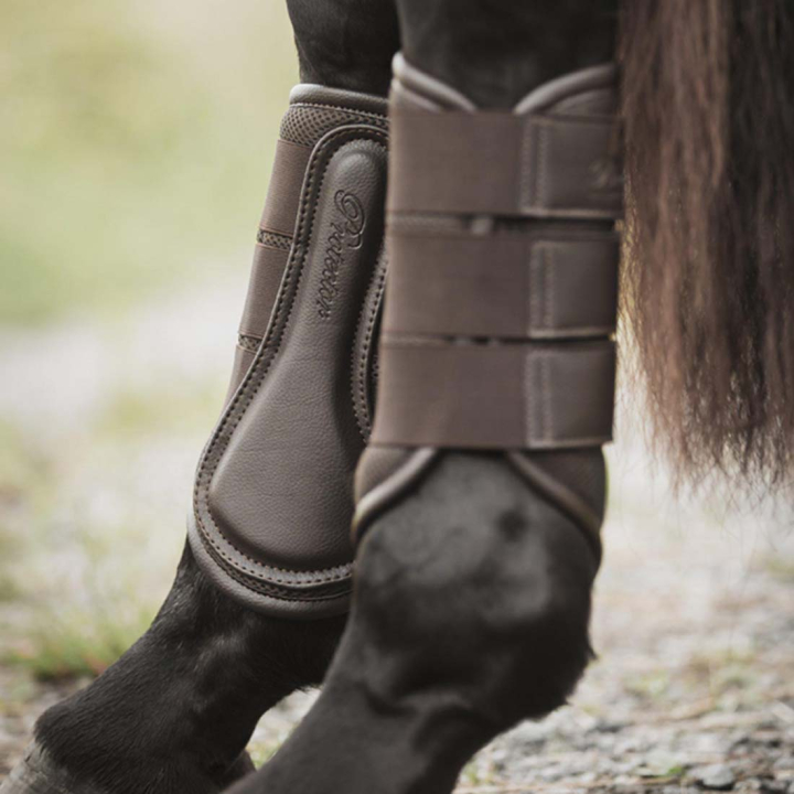 Beenbeschermers 3D-Mesh Bruin in de groep Paardenuitrusting / Beenbeschermers & Bandages / Beenbeschermers & Dressuurbeschermers bij Equinest (332551BR_r)