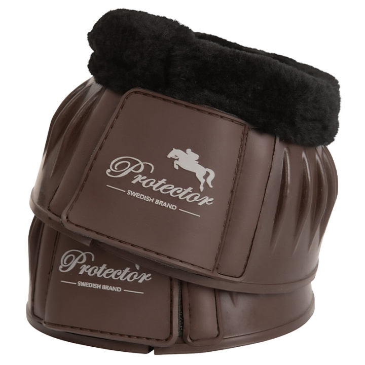 Rubberen Springschoenen Flexible Fleece Bruin in de groep Paardenuitrusting / Beenbeschermers & Bandages / Springschoenen bij Equinest (333651BR_r)