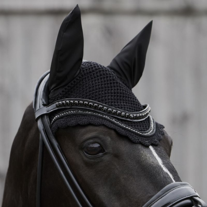 Oornetje Crystal Zwart in de groep Paardenuitrusting / Oornetjes bij Equinest (34050038BA_r)