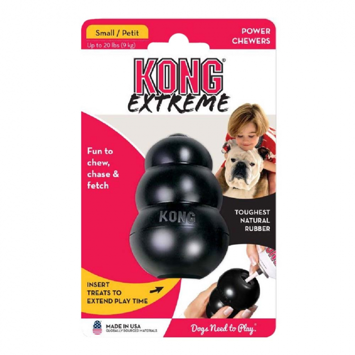 Hondenspeelgoed KONG Extreme Small Zwart in de groep Hond / Hondenspeelgoed / Kauwspeelgoed & Bijtspeelgoed bij Equinest (340703BA)