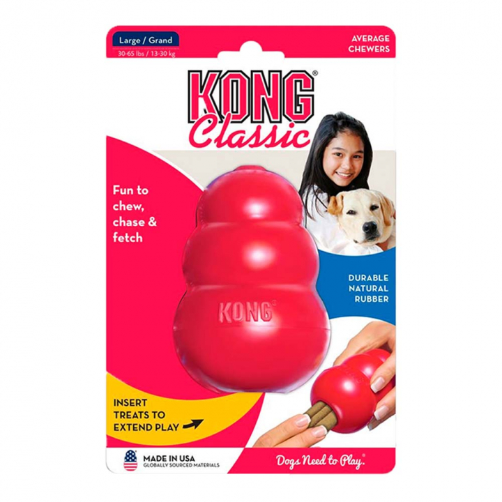 Hondenspeelgoed KONG Classic Large Rood in de groep Hond / Hondenspeelgoed / Kauwspeelgoed & Bijtspeelgoed bij Equinest (340908RE-L)