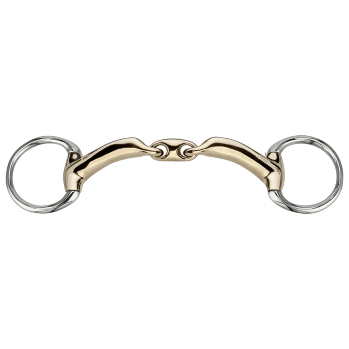 Olijfbit 3-delat Novocontact Sensogan D-Ring Ø55mm in de groep Paardenuitrusting / Bitten / Bustrensen bij Equinest (4036811578_r)