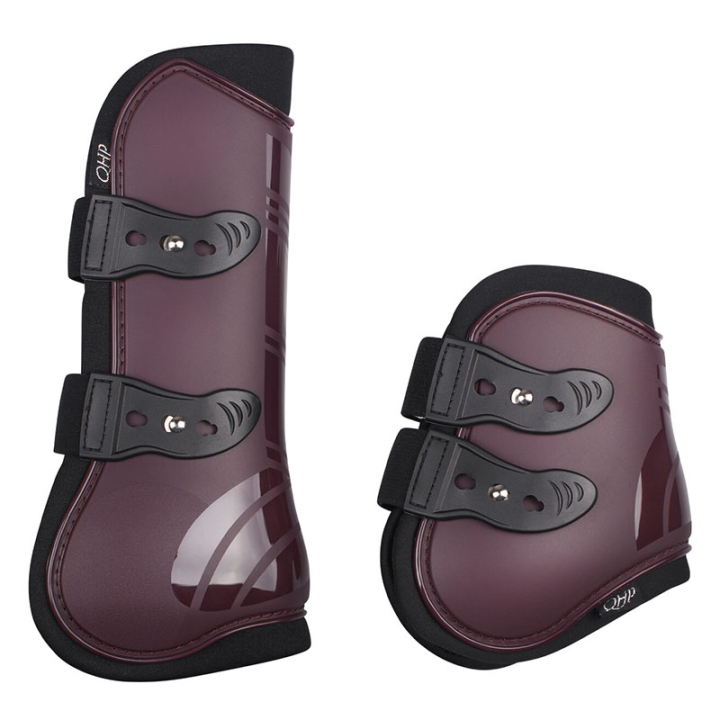 Peesbeschermers Quick Pin 4-pack Bourgogne in de groep Paardenuitrusting / Beenbeschermers & Bandages / Peesbeschermers bij Equinest (4077MR3BR_r)