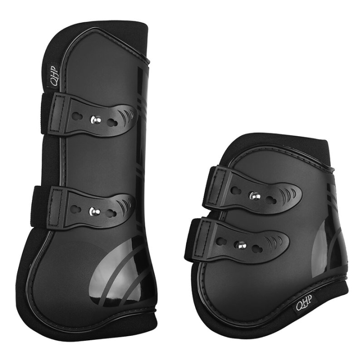 Peesbeschermers Quick Pin 4-pack Zwart in de groep Paardenuitrusting / Beenbeschermers & Bandages / Peesbeschermers bij Equinest (4077ZW3BA_r)