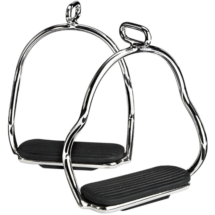 IJslandse stijgbeugel heren met Rubber Inleg Zilver in de groep Paardenuitrusting / Stijgbeugels bij Equinest (413802SI)