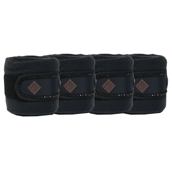 Bandages Polar Fleece Pearls Zwart in de groep Paardenuitrusting / Beenbeschermers & Bandages / Bandages bij Equinest (42113BA)