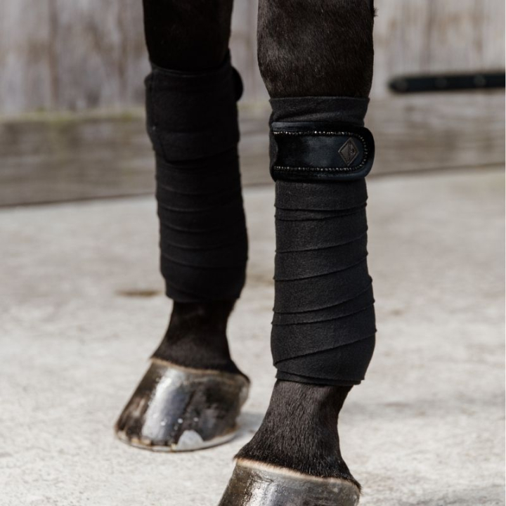 Bandages Polar Fleece Pearls Zwart in de groep Paardenuitrusting / Beenbeschermers & Bandages / Bandages bij Equinest (42113BA)
