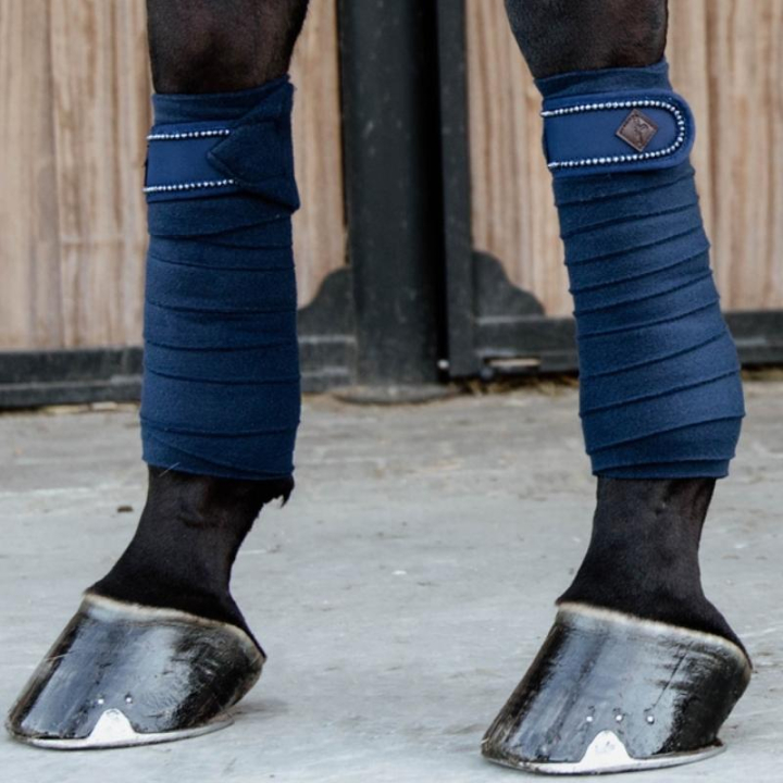 Bandages Polar Fleece Pearls Marineblauw in de groep Paardenuitrusting / Beenbeschermers & Bandages / Bandages bij Equinest (42113NA)