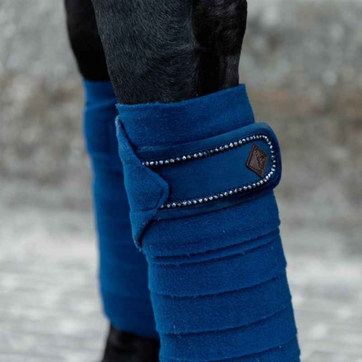 Fleecebandages Polar Velvet Pearls Marineblauw in de groep Paardenuitrusting / Beenbeschermers & Bandages / Bandages bij Equinest (42116Ma_r)