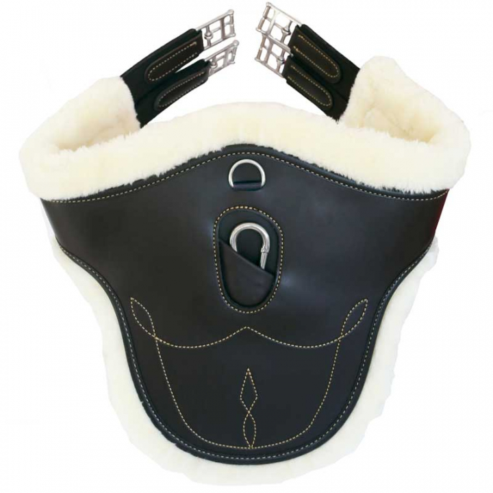 Buikflap Sheepskin Zwart in de groep Paardenuitrusting / Singels / Buikplaten & Springtuigen bij Equinest (42402Sv_r)