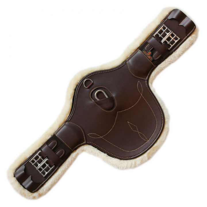 Buikplaat Sheepskin Bruin in de groep Paardenuitrusting / Singels / Buikplaten & Springtuigen bij Equinest (424100555BR_r)