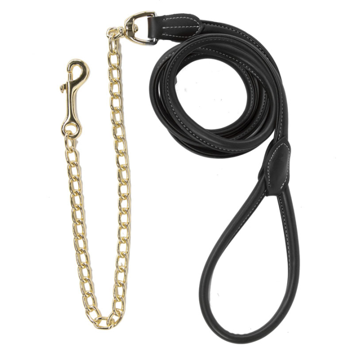 Kettinghalster Artificial Leather Zwart in de groep Paardenuitrusting / Halstertouwen & Transport Halstertouwen / Ketting Halstertouwen bij Equinest (425610127BA)