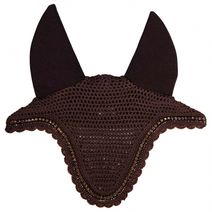 Oornetje Long Stone & Pearl Soundless Bruin in de groep Paardenuitrusting / Oornetjes bij Equinest (4261705FBR_r)