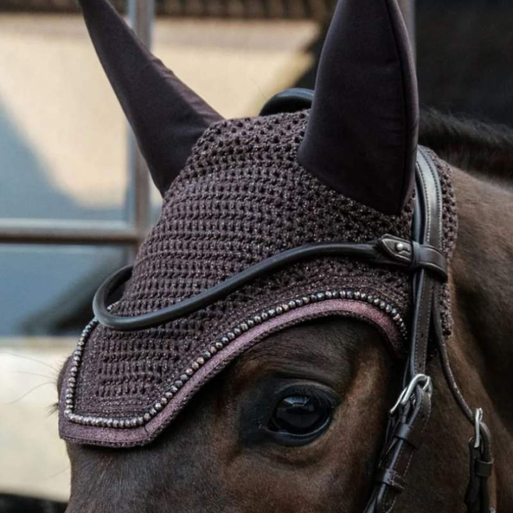 Oornetje Wellington Glitter Soundless Bruin in de groep Paardenuitrusting / Oornetjes bij Equinest (4261905FBR_r)